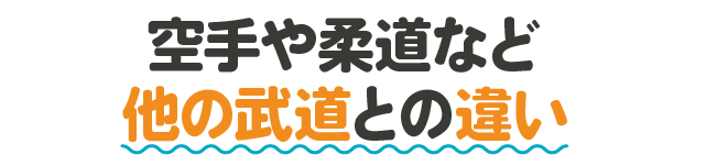 空手や柔道など他の武道との違い